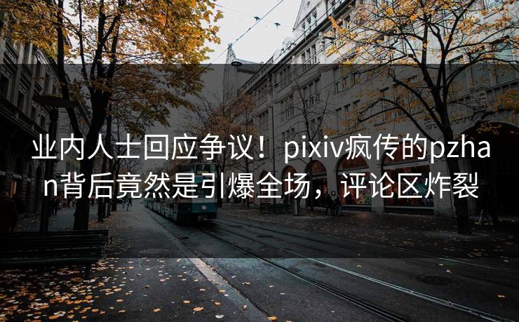业内人士回应争议！pixiv疯传的pzhan背后竟然是引爆全场，评论区炸裂