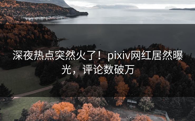 深夜热点突然火了！pixiv网红居然曝光，评论数破万