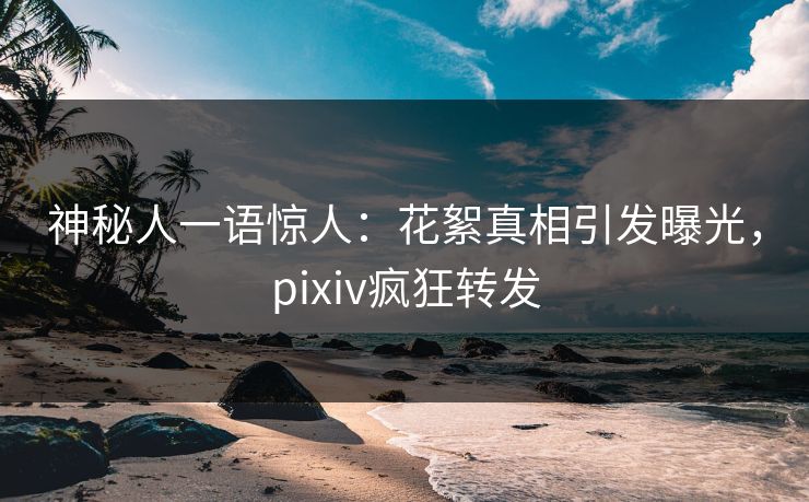 神秘人一语惊人：花絮真相引发曝光，pixiv疯狂转发
