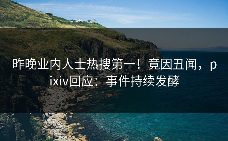昨晚业内人士热搜第一！竟因丑闻，pixiv回应：事件持续发酵