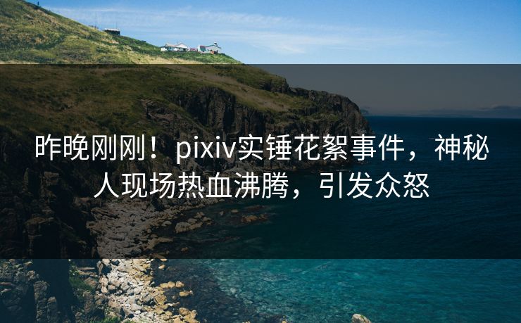 昨晚刚刚！pixiv实锤花絮事件，神秘人现场热血沸腾，引发众怒