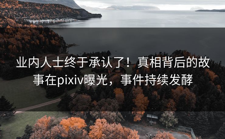 业内人士终于承认了！真相背后的故事在pixiv曝光，事件持续发酵