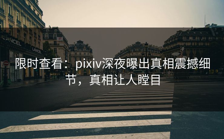 限时查看：pixiv深夜曝出真相震撼细节，真相让人瞠目